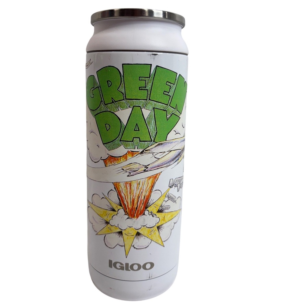 Igloo Green Day Dookie 30th Anniversary 16oz Stainless Steel Can Tumbler White